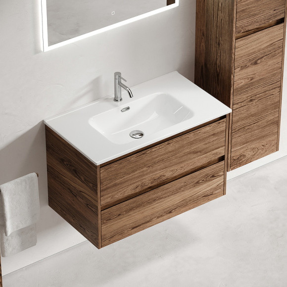 Тумба под раковину Sancos Libra 80 LB80ECH подвесная Дуб чарльстон