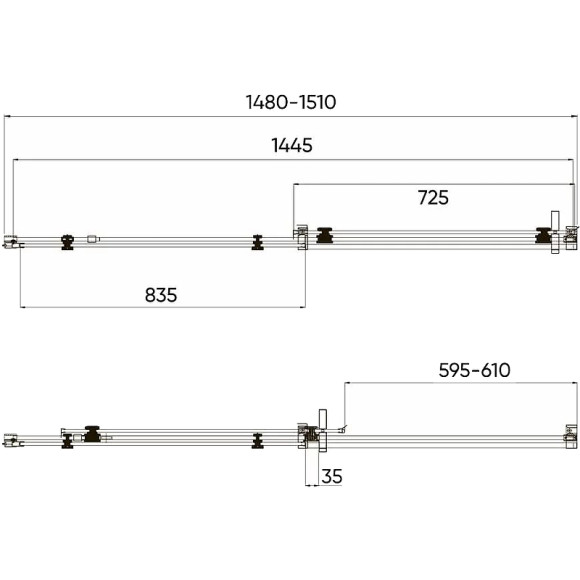Душевая дверь Veconi Vianno VN-74B 150 VN74B-150-01-C4 профиль Черный матовый стекло прозрачное Душевая дверь Veconi Vianno VN-74B 150 VN74B-150-01-C4 профиль Черный матовый стекло прозрачное