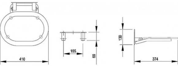 Сиденье для душа Ravak Chrome B8F0000028 Белое