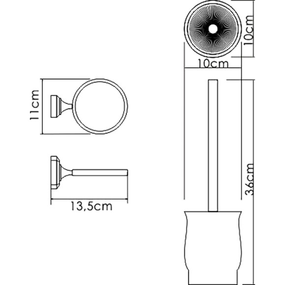 Ершик для унитаза WasserKRAFT K-24127 Хром Ершик для унитаза WasserKRAFT K-24127 Хром