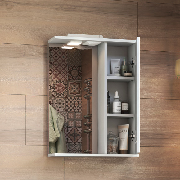 Зеркало со шкафом Vigo Diana 50 R z.DIA.50.R.El с подсветкой Белое Зеркало со шкафом Vigo Diana 50 R z.DIA.50.R.El с подсветкой Белое