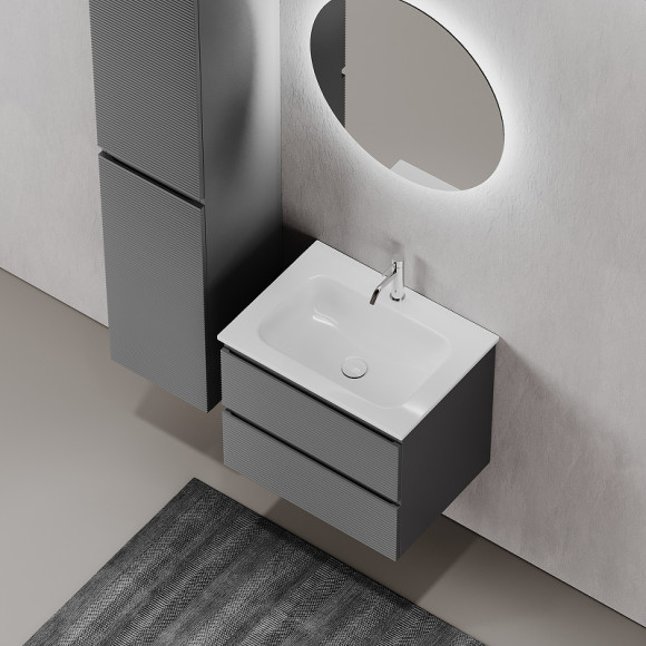 Тумба под раковину Sancos Folk 60 FL60GS подвесная Grey soft