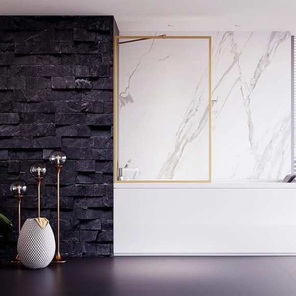 Шторка на ванну Veconi Palau 80 PL85G-80-01-C7 профиль Брашированное золото стекло прозрачное Шторка на ванну Veconi Palau 80 PL85G-80-01-C7 профиль Брашированное золото стекло прозрачное