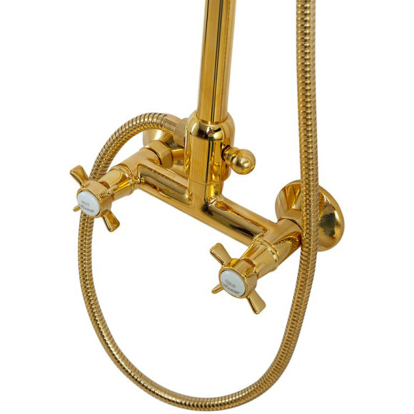 Душевая система Cezares Lord LORD-CD-03/24-M Золото 24 карат