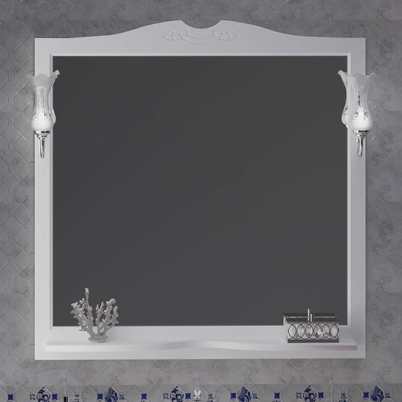 Зеркало Opadiris Валери 105 00-00007037 Белое матовое с выключателем