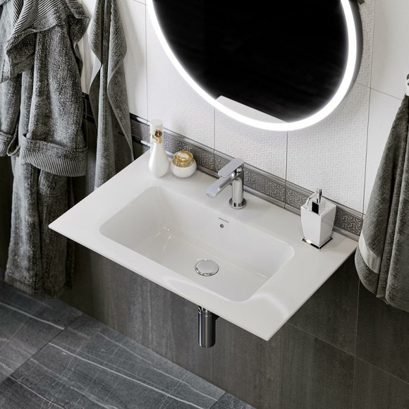 Раковина Kerama Marazzi Piano 75 PI.wb.75 Белая глянцевая Раковина Kerama Marazzi Piano 75 PI.wb.75 Белая глянцевая