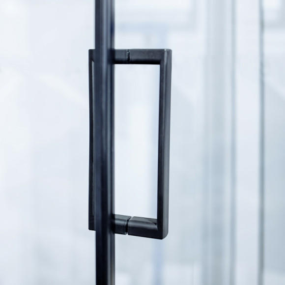 Душевой уголок Berges Solo T Black 100х100 061110 профиль Черный матовый стекло прозрачное Душевой уголок Berges Solo T Black 100х100 061110 профиль Черный матовый стекло прозрачное