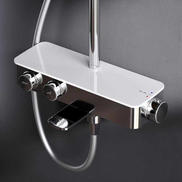 Душевая система AM.PM Inspire 2.0 F0750A500 с термостатом Хром Душевая система AM.PM Inspire 2.0 F0750A500 с термостатом Хром