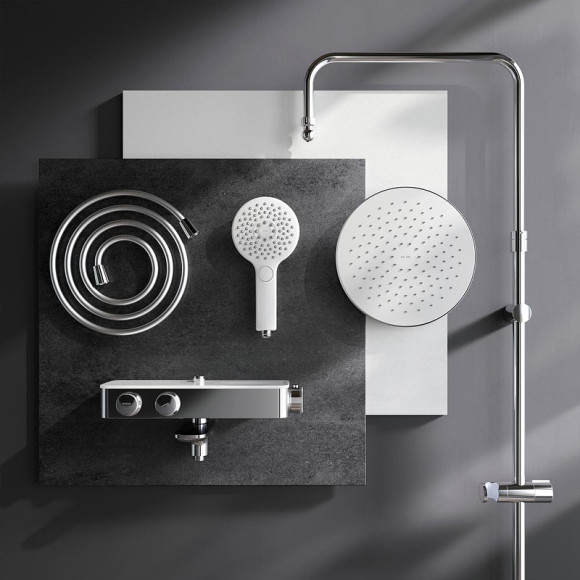Душевая система AM.PM Inspire 2.0 F0750A500 с термостатом Хром Душевая система AM.PM Inspire 2.0 F0750A500 с термостатом Хром