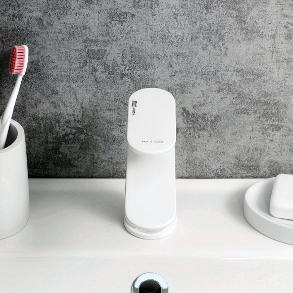 Смеситель для раковины WasserKRAFT Mindel 8503 Белый матовый Смеситель для раковины WasserKRAFT Mindel 8503 Белый матовый