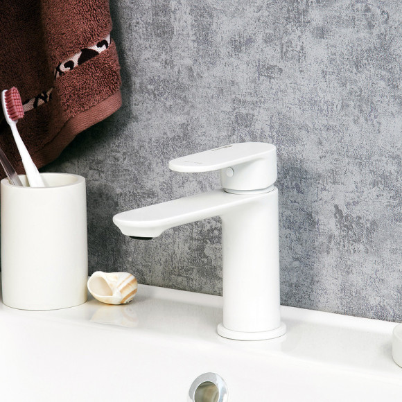 Смеситель для раковины WasserKRAFT Mindel 8503 Белый матовый Смеситель для раковины WasserKRAFT Mindel 8503 Белый матовый