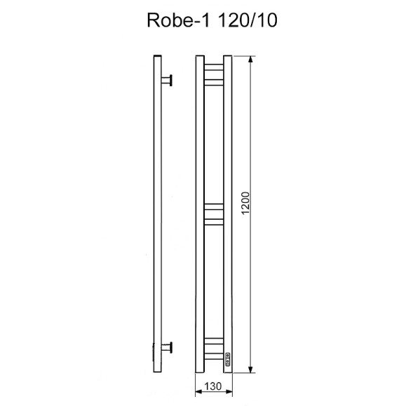 Электрический полотенцесушитель Ника Step Robe-1 120/10 Белый матовый Электрический полотенцесушитель Ника Step Robe-1 120/10 Белый матовый