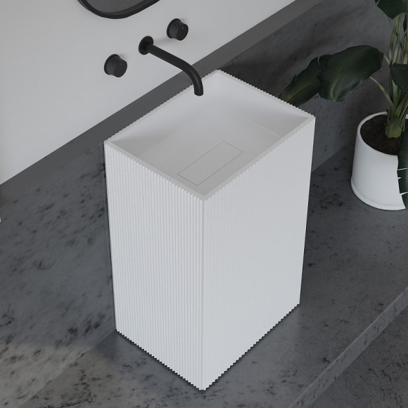 Раковина Abber Stein 50 AS2503-H Белая матовая Раковина Abber Stein 50 AS2503-H Белая матовая