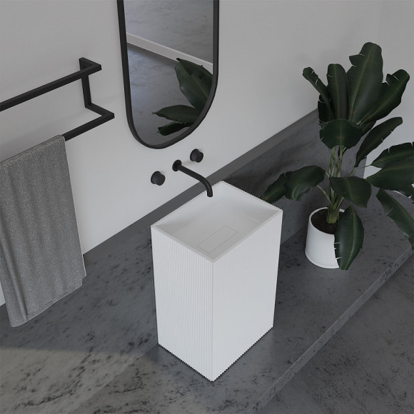 Раковина Abber Stein 50 AS2503-H Белая матовая Раковина Abber Stein 50 AS2503-H Белая матовая