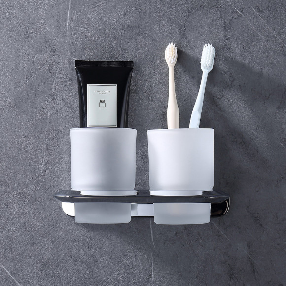 Стакан для зубных щеток Abber Nord AA1557 двойной Хром Стакан для зубных щеток Abber Nord AA1557 двойной Хром