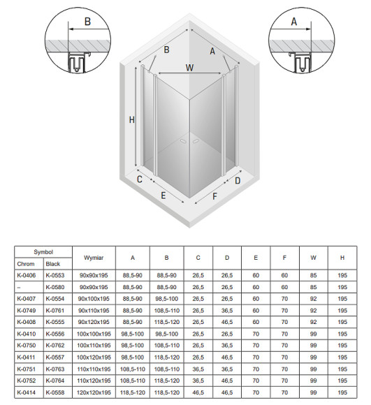 Душевой уголок New Trendy New Soleo Chrome 90х100 K-0407 профиль Хром стекло прозрачное Душевой уголок New Trendy New Soleo Chrome 90х100 K-0407 профиль Хром стекло прозрачное