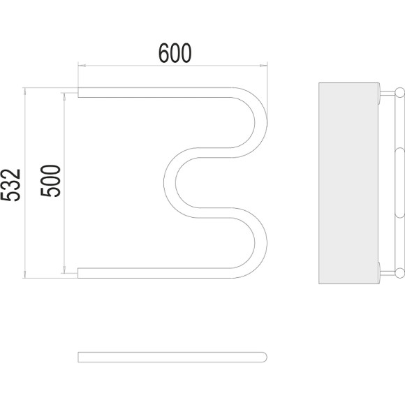 Водяной полотенцесушитель Terminus М-образный (1) 500х600 4620768881169 Хром, боковое подключение, G 1" НР Водяной полотенцесушитель Terminus М-образный (1) 500х600 4620768881169 Хром, боковое подключение, G 1" НР