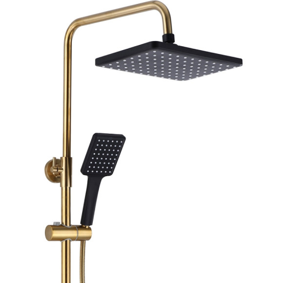 Душевая система Bronze de Luxe Element EL77GB Золото Черный матовый