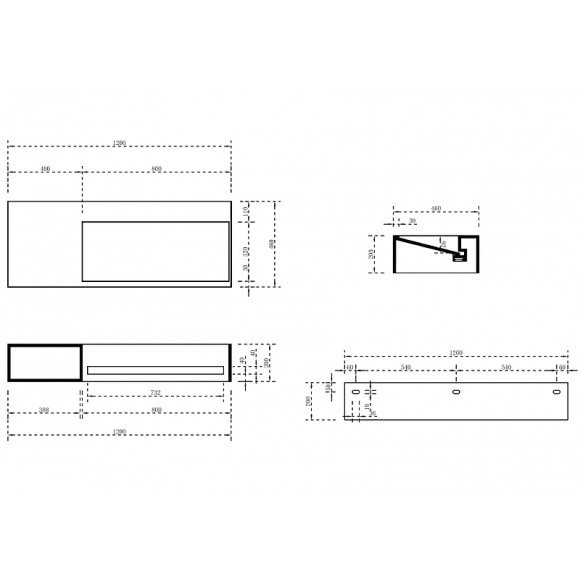 Раковина Abber Stein 120 L AS2640-1.2 L Белая матовая Раковина Abber Stein 120 L AS2640-1.2 L Белая матовая