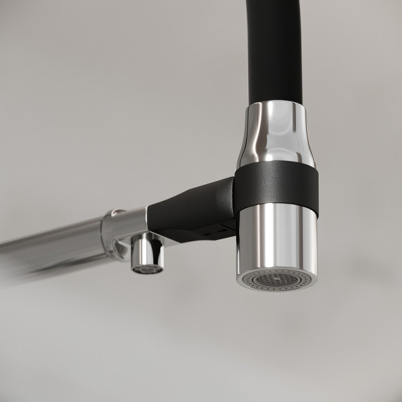 Смеситель для кухни Sancos Garda SC4009CH Хром Черный