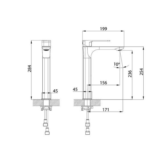 Смеситель для раковины Iddis Slide SLIBL01i01 Черный матовый
