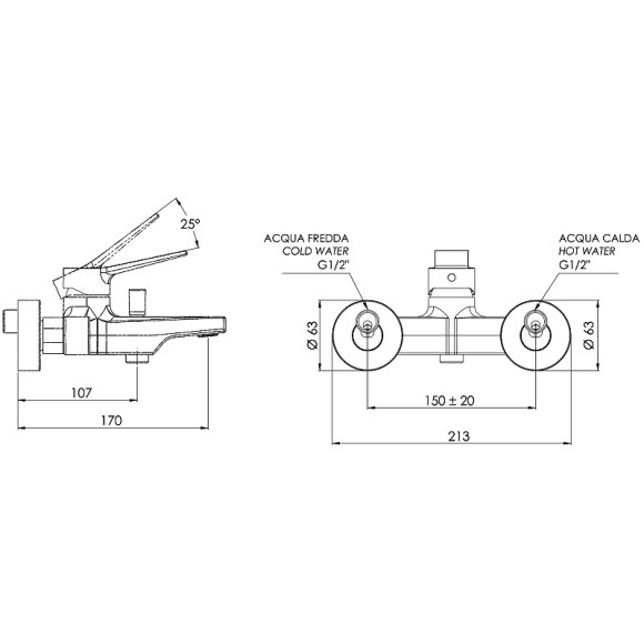 Смеситель для ванны Remer Slash SL05 Хром Смеситель для ванны Remer Slash SL05 Хром