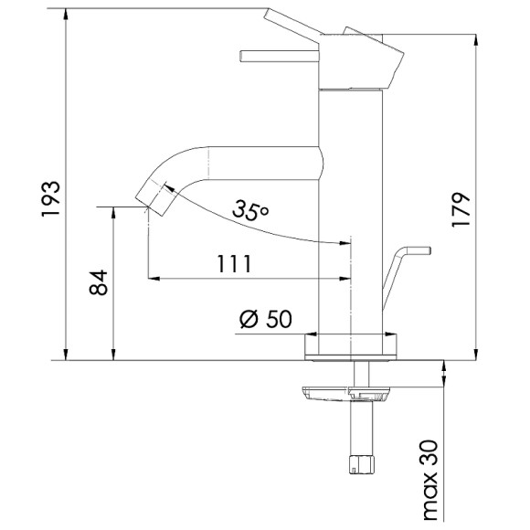 Смеситель для раковины Remer X-Style X10XV Сталь Смеситель для раковины Remer X-Style X10XV Сталь