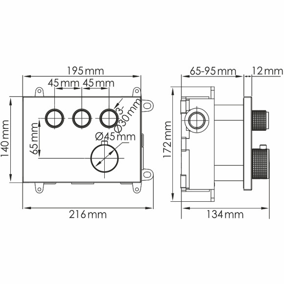 Смеситель для душа WasserKRAFT Wern 4258 Thermo с термостатом Никель
