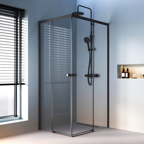 Душевой уголок AM.PM X-Joy 100х80 W94G-403-10080-BТ профиль Черный матовый стекло прозрачное Душевой уголок AM.PM X-Joy 100х80 W94G-403-10080-BТ профиль Черный матовый стекло прозрачное