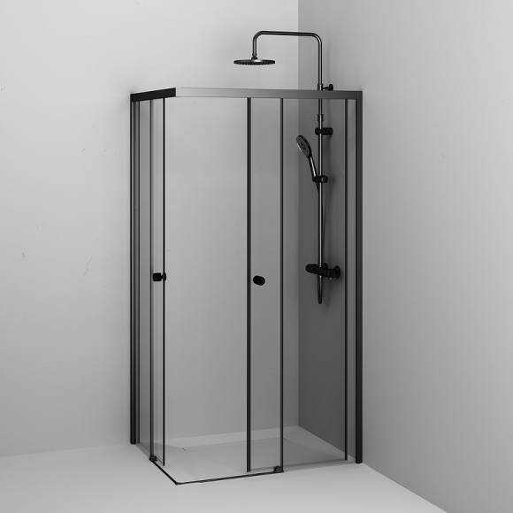 Душевой уголок AM.PM X-Joy 100х80 W94G-403-10080-BТ профиль Черный матовый стекло прозрачное Душевой уголок AM.PM X-Joy 100х80 W94G-403-10080-BТ профиль Черный матовый стекло прозрачное