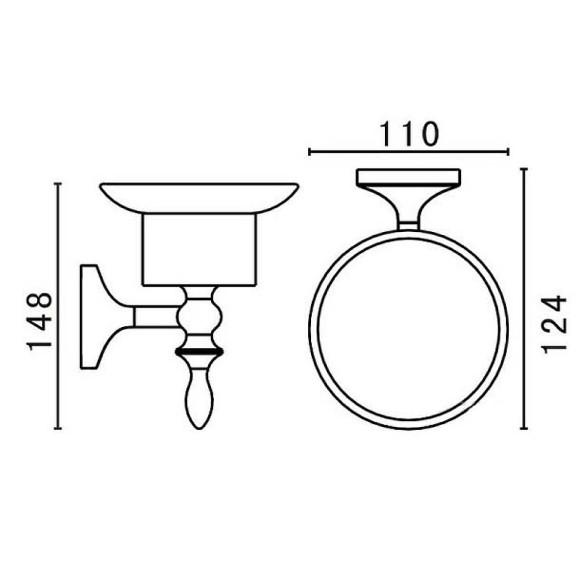 Мыльница Art&Max Bianchi AM-4299-Br Бронза