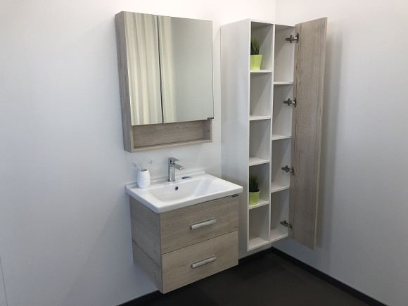 Зеркальный шкаф Comforty Парма 60 00004143488 Дуб дымчатый