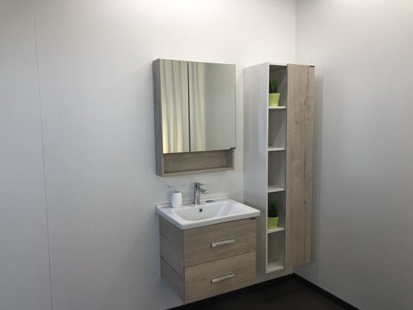 Зеркальный шкаф Comforty Парма 60 00004143488 Дуб дымчатый