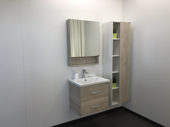 Зеркальный шкаф Comforty Парма 60 00004143488 Дуб дымчатый