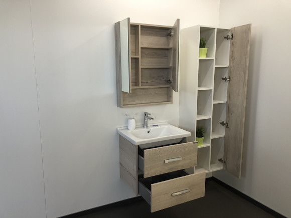 Зеркальный шкаф Comforty Парма 60 00004143488 Дуб дымчатый