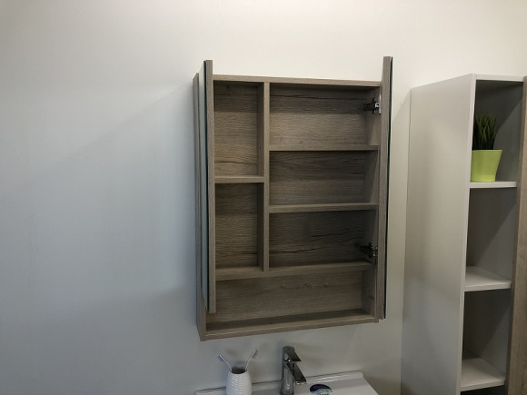 Зеркальный шкаф Comforty Парма 60 00004143488 Дуб дымчатый