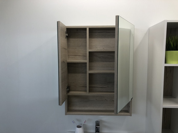 Зеркальный шкаф Comforty Парма 60 00004143488 Дуб дымчатый