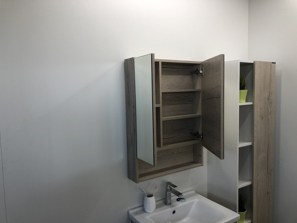 Зеркальный шкаф Comforty Парма 60 00004143488 Дуб дымчатый