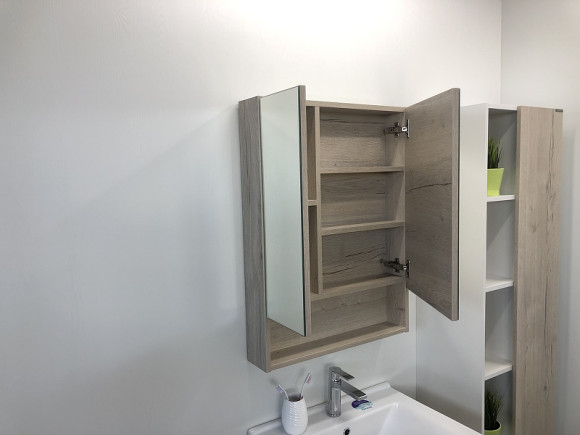 Зеркальный шкаф Comforty Парма 60 00004143488 Дуб дымчатый