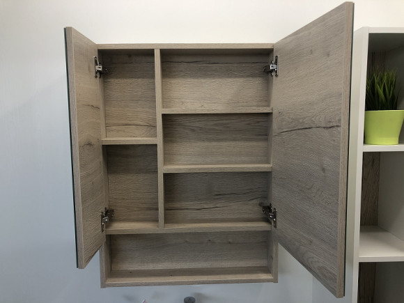 Зеркальный шкаф Comforty Парма 60 00004143488 Дуб дымчатый