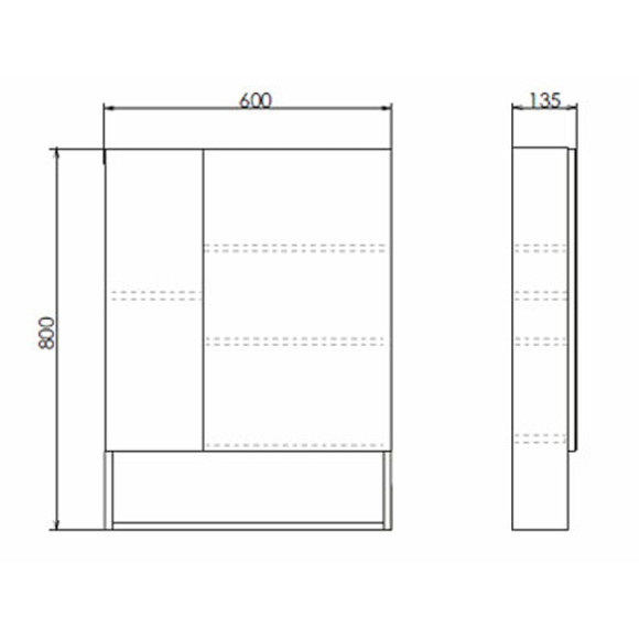 Зеркальный шкаф Comforty Парма 60 00004143488 Дуб дымчатый