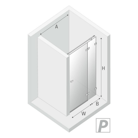 Душевая дверь New Trendy Avexa Black 120 R EXK-1555 профиль Черный стекло прозрачное Душевая дверь New Trendy Avexa Black 120 R EXK-1555 профиль Черный стекло прозрачное