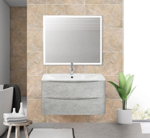 Тумба под раковину BelBagno ACQUA-1000-2C-SO-CVG подвесная Cemento Verona Grigio