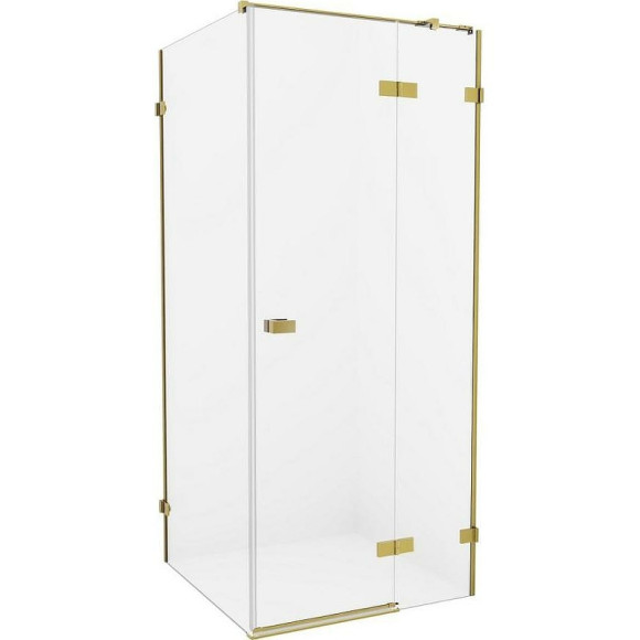 Душевой уголок New Trendy Avexa Gold 90х100 R EXK-1747 профиль Брашированное золото стекло прозрачное
