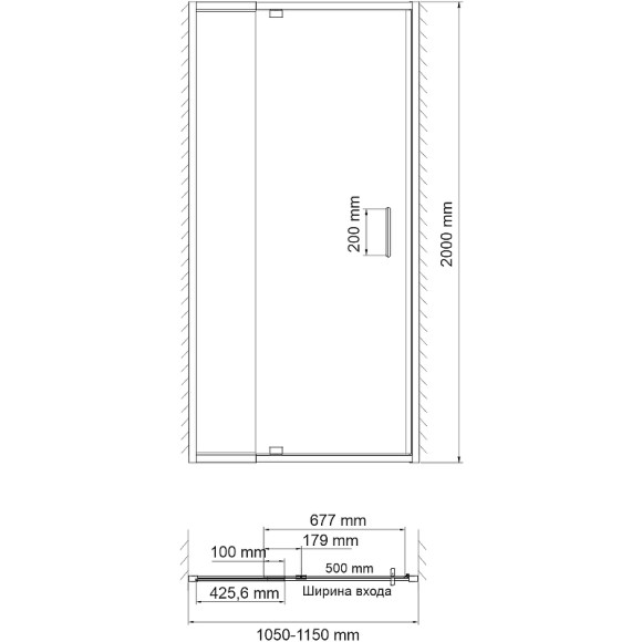 Душевая дверь WasserKRAFT Berkel 110 48P13 профиль Хром стекло прозрачное Душевая дверь WasserKRAFT Berkel 110 48P13 профиль Хром стекло прозрачное