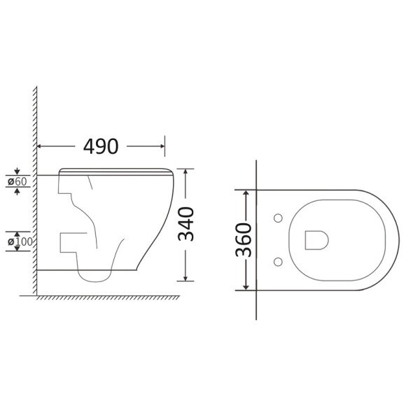 Унитаз Orange C07-100W подвесной с сиденьем Микролифт Унитаз Orange C07-100W подвесной с сиденьем Микролифт