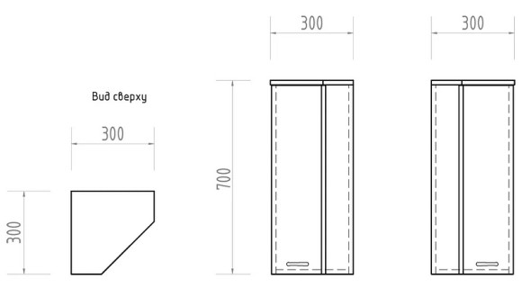 Подвесной шкаф Vigo Alessandro 30 L sh.ALE Белый Подвесной шкаф Vigo Alessandro 30 L sh.ALE Белый