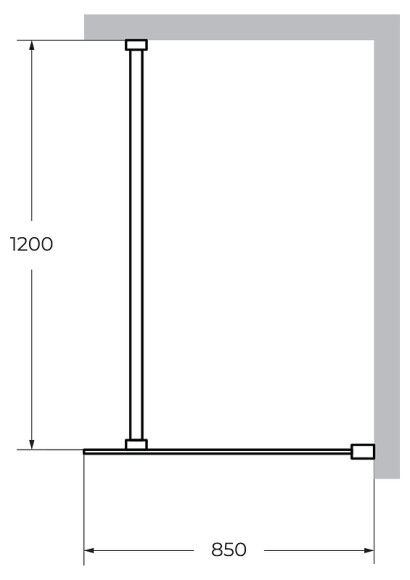 Душевая перегородка Cezares Liberta 85 LIBERTA-L-1-85-120-C-Cr профиль Хром стекло прозрачное