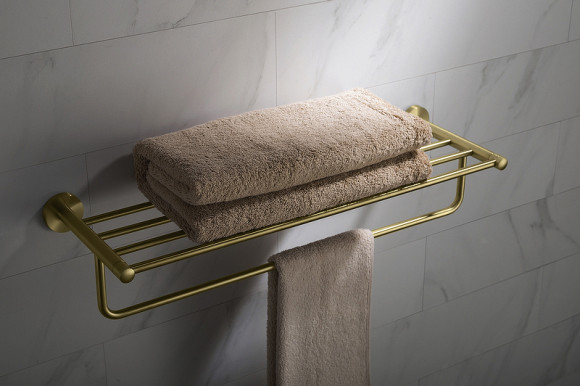 Полка для полотенец Timo Saona 13058/17 Золото матовое