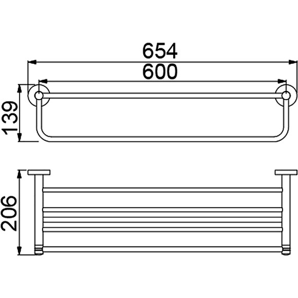 Полка для полотенец Timo Saona 13058/17 Золото матовое